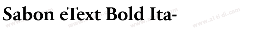 Sabon eText Bold Ita字体转换